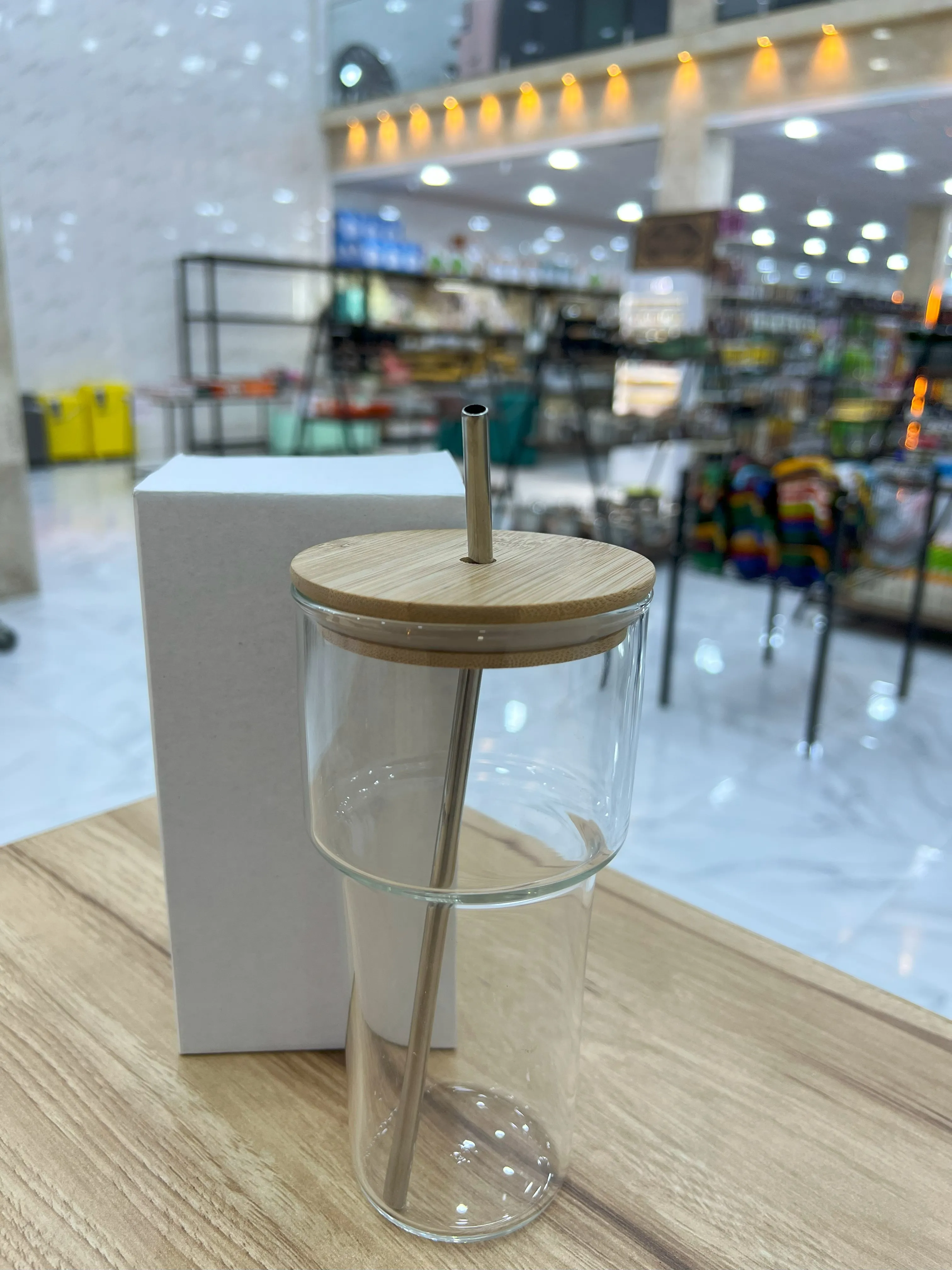 لیوان اسموتی تک درب بامبو 2252-5