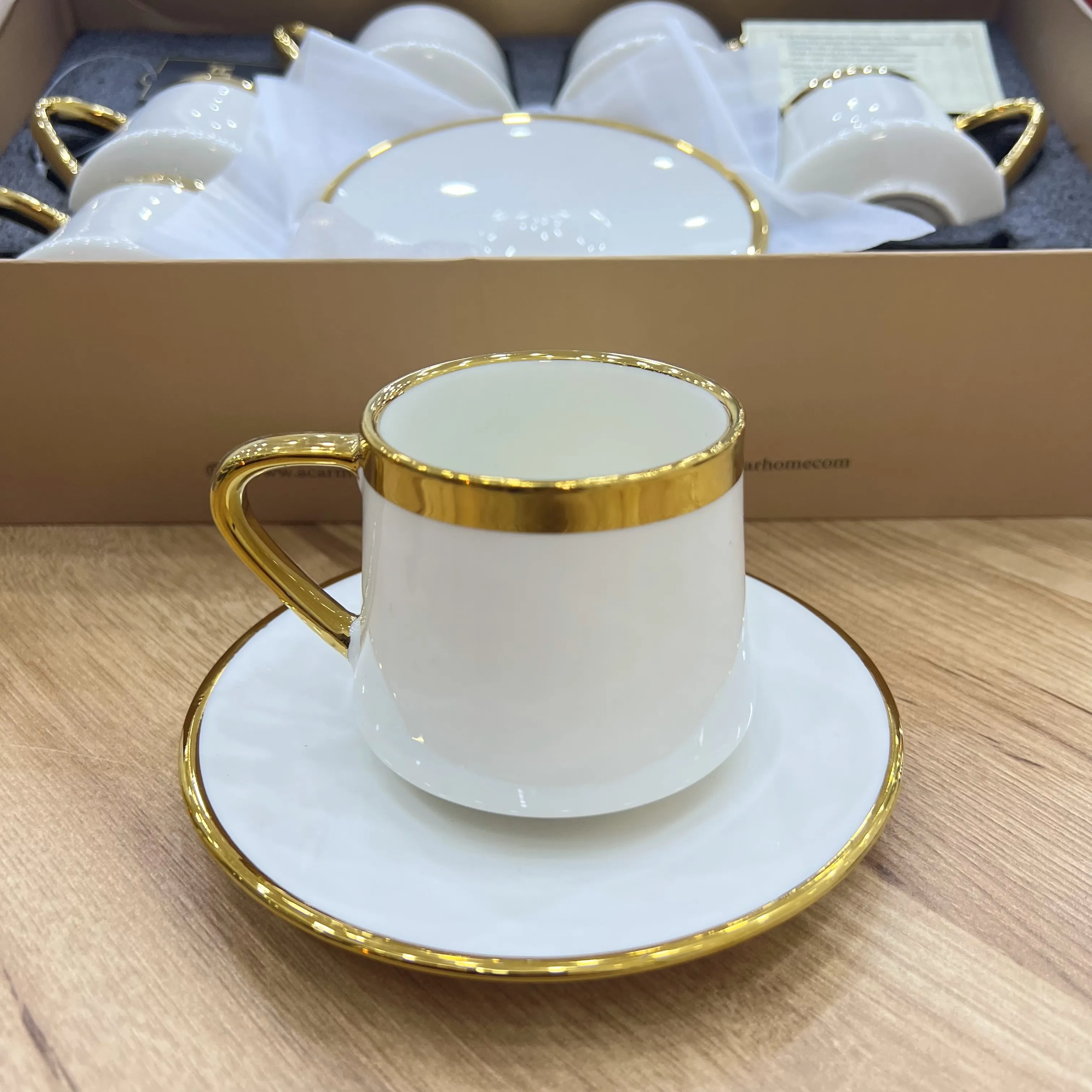 ست چای خوری سرامیکی دور طلایی 1298-21