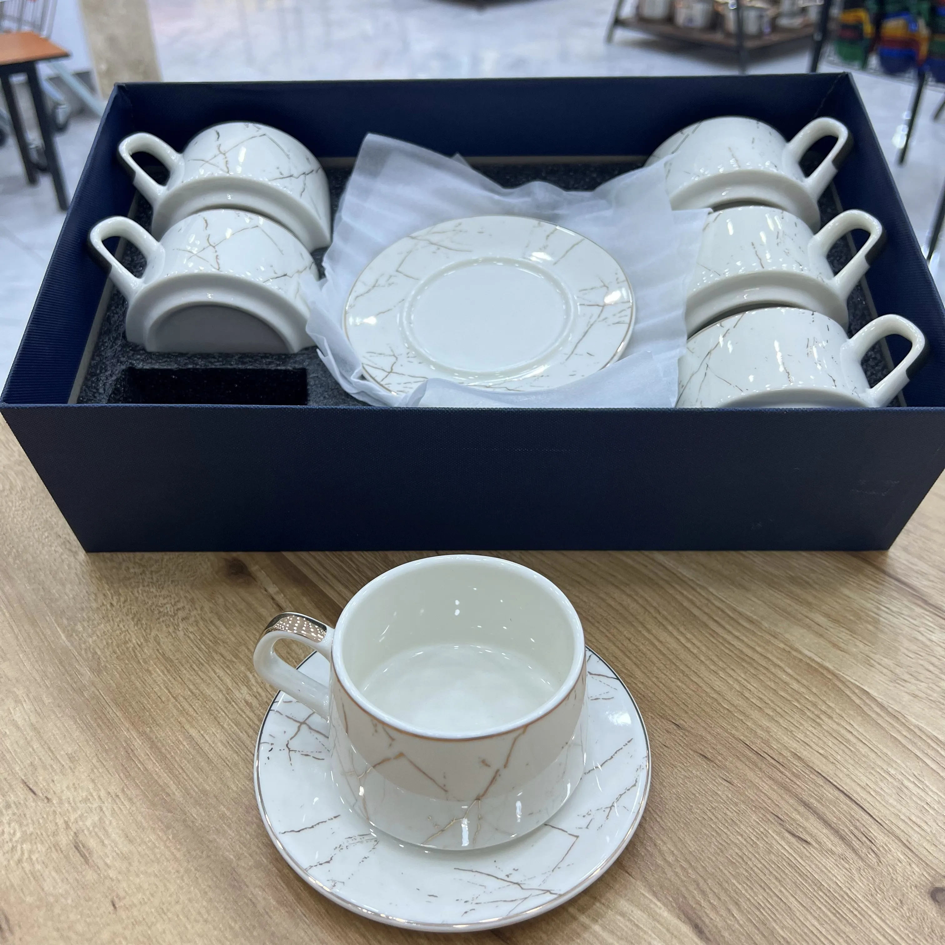 ست چای خوری سرامیکی طرح ترک طلاییی 298-9