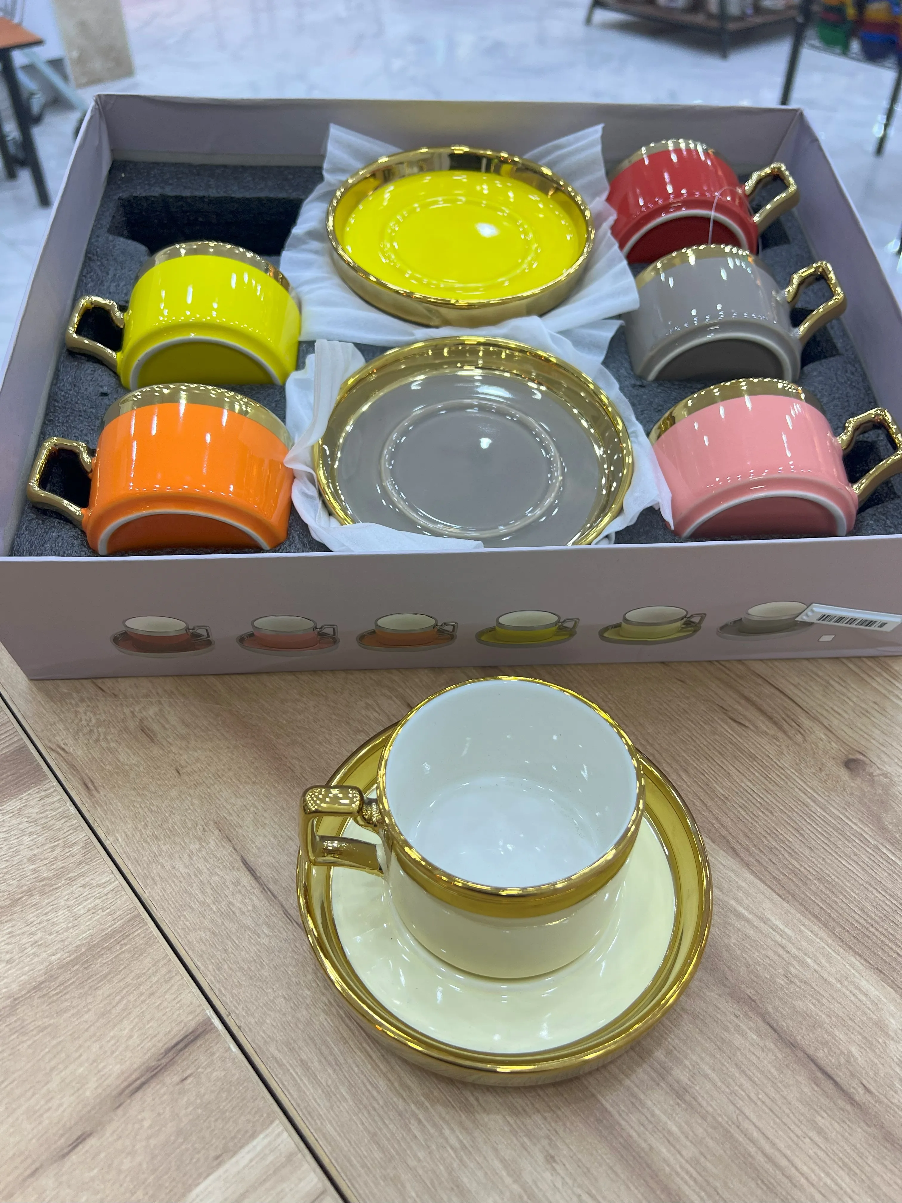 ست چای خوری سرامیکی رنگی 1298-18