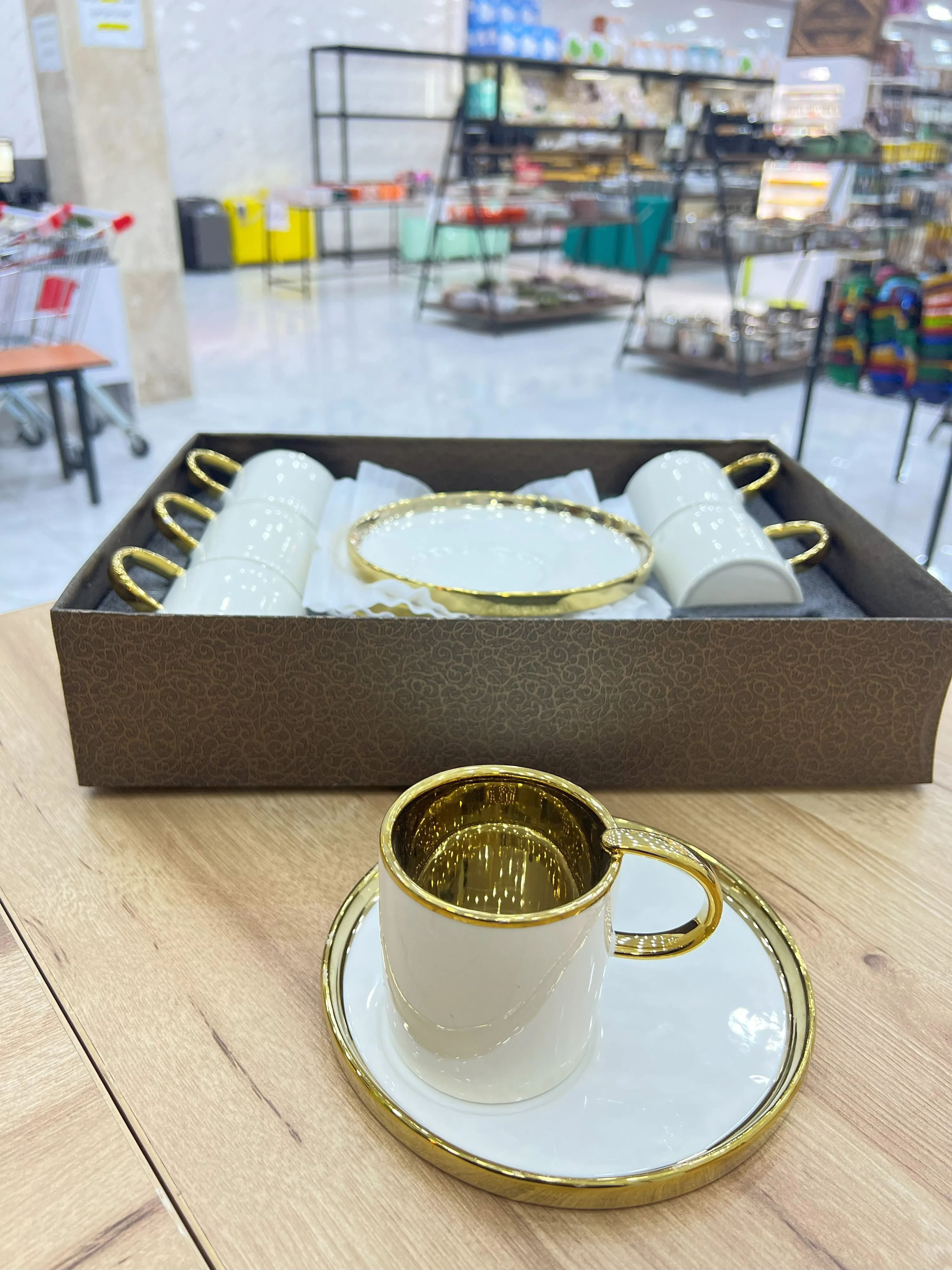 ست چای خوری سرامیکی سفید نلعبکی گرد بزرگ 1298-15