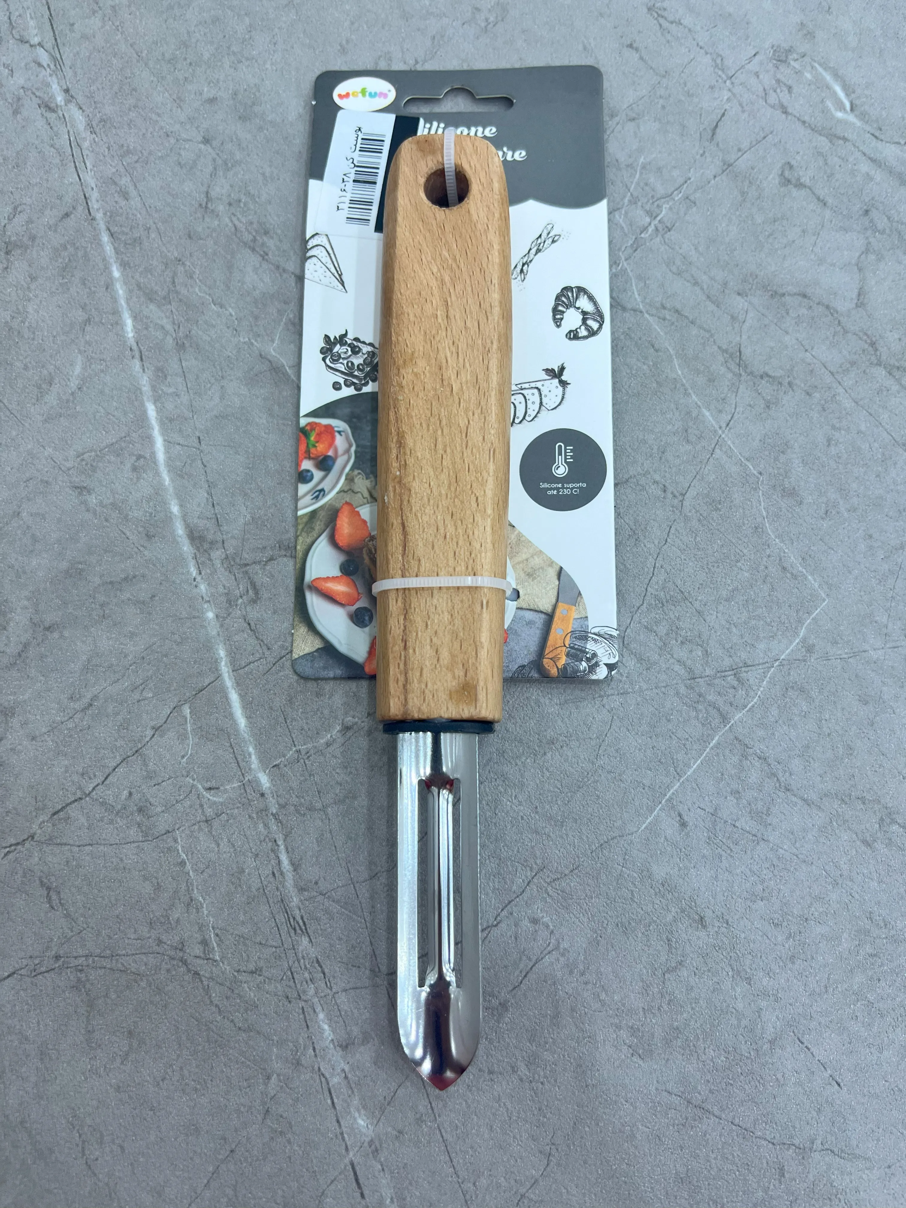 پوست گیر استیل دسته چوبی 3116-38
