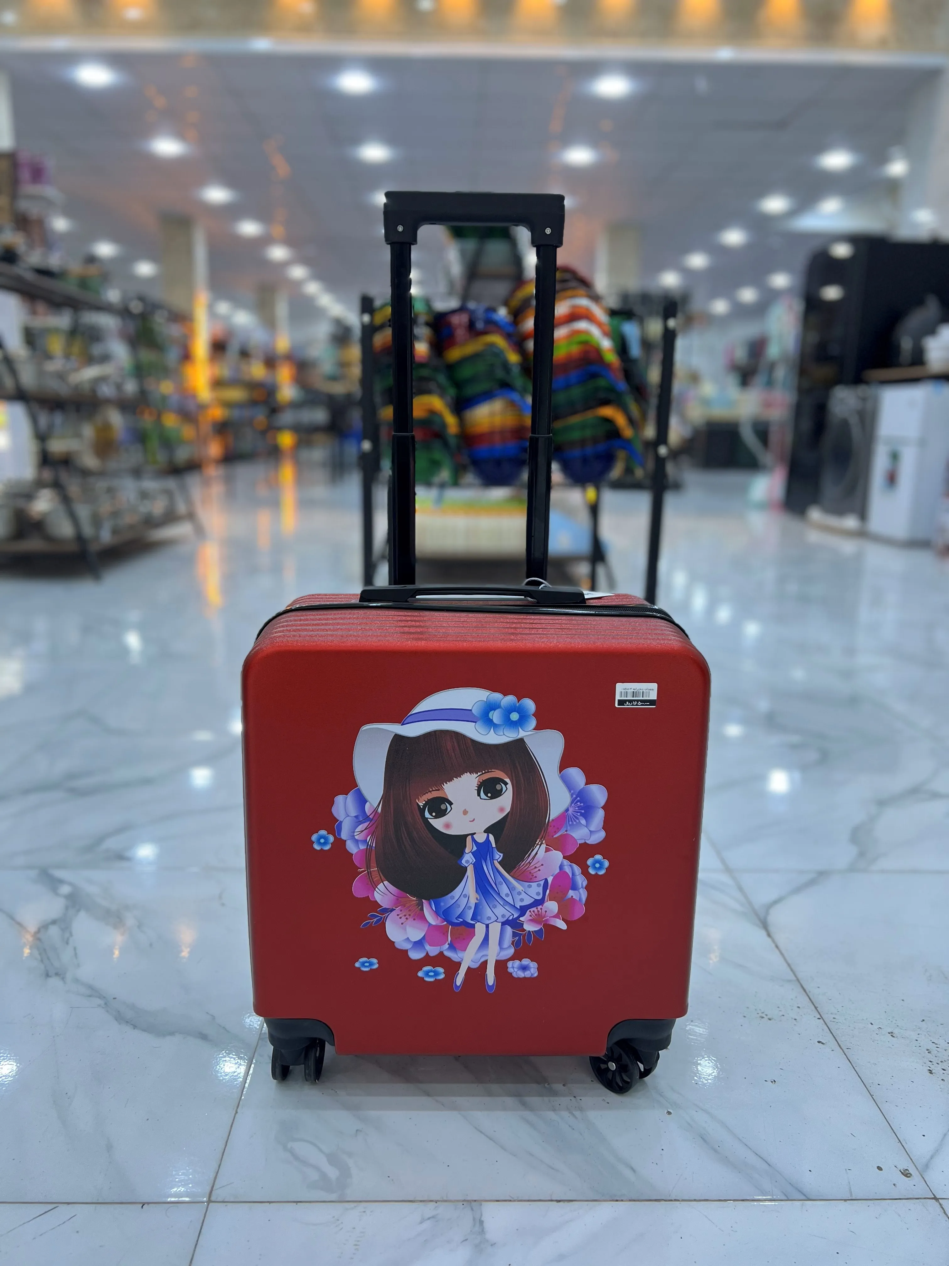 چمدان کودک عروسکی قرمز 0757-3